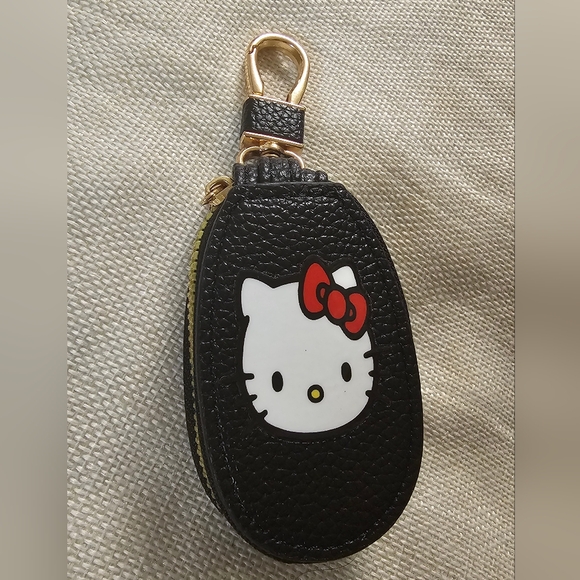 Unbranded Accessories - Hello Kitty Black Vegan Leather Coin Pouch NWOT
